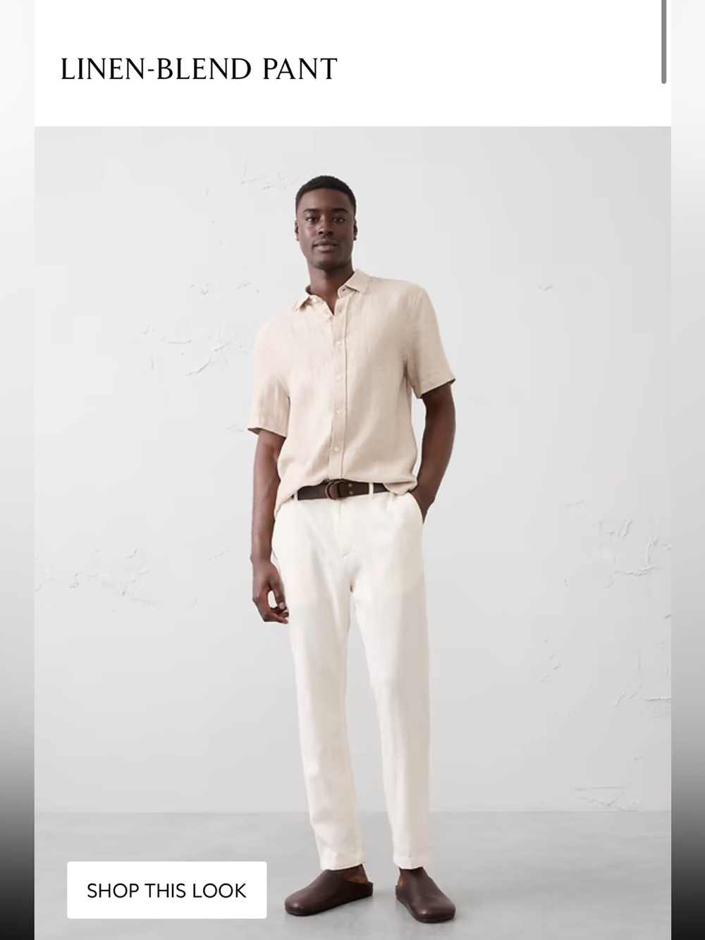 Linen-Blend Men’s Pants